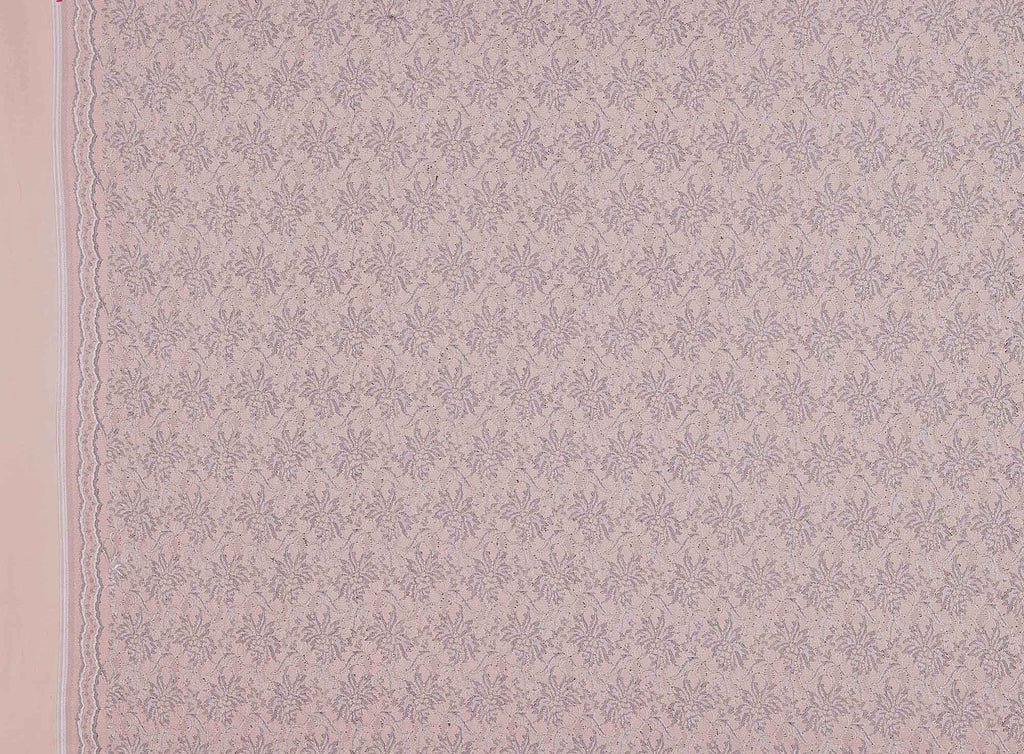 VERSATILE FLORAL LACE W/BONDED SCUBA  | 24425 SAND MYSTERY - Zelouf Fabrics