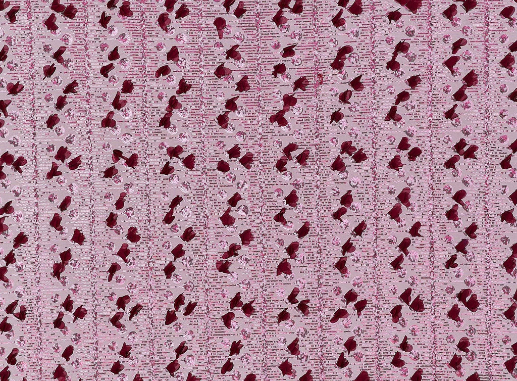 SUPREMA FLOWERS & SEQUINS ON MESH  | 24460  - Zelouf Fabrics
