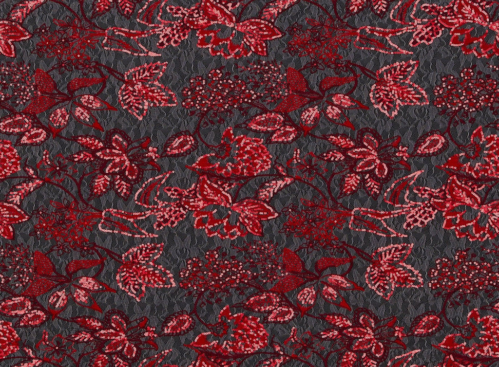 ASTONISHING SEQUIN FLORAL EMBROIDERY ON MESH  | 24464  - Zelouf Fabrics