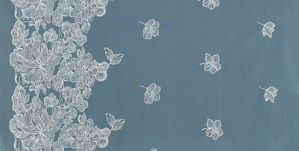 ELAN EMBROIDERY SEQUINS ON MESH  | 24471-A SAGE MIST - Zelouf Fabrics