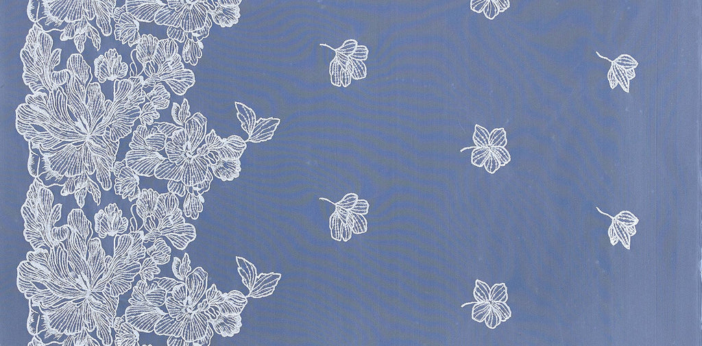 SKY BLISS | 24471-A - ELAN EMBROIDERY SEQUINS ON MESH - Zelouf Fabric
