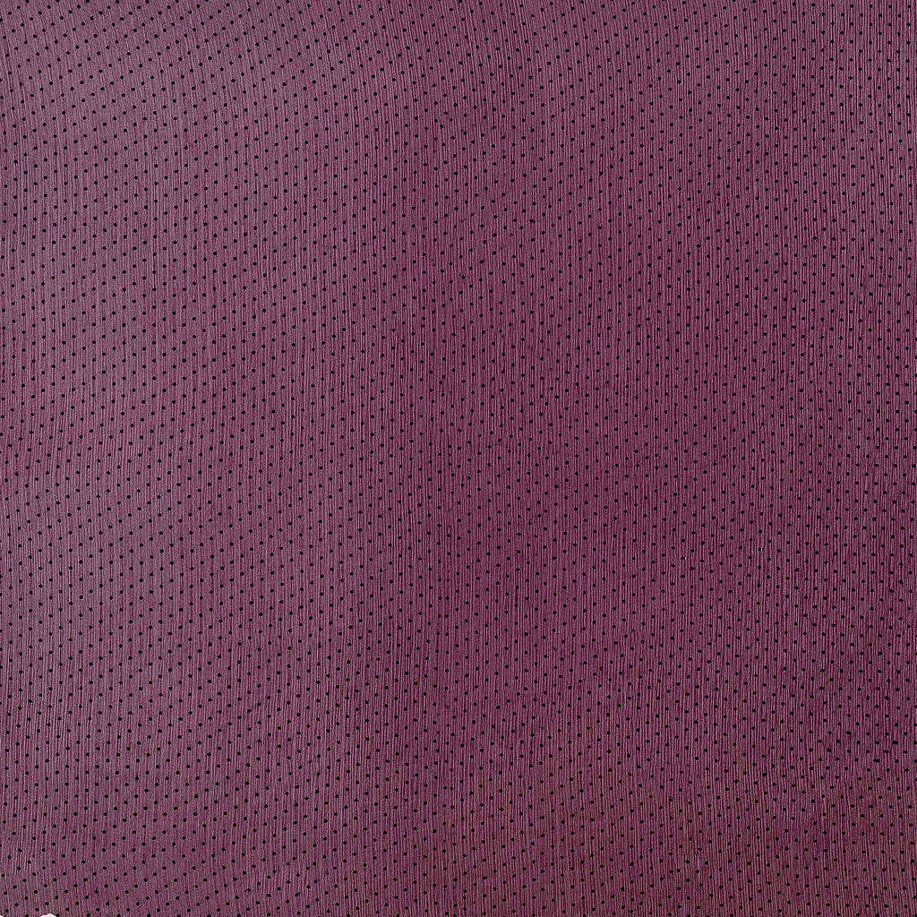 SANGRIA DEL/BLK | 24473 - PAMMY FLOCK DOT ON SATIN YORYU - Zelouf Fabrics