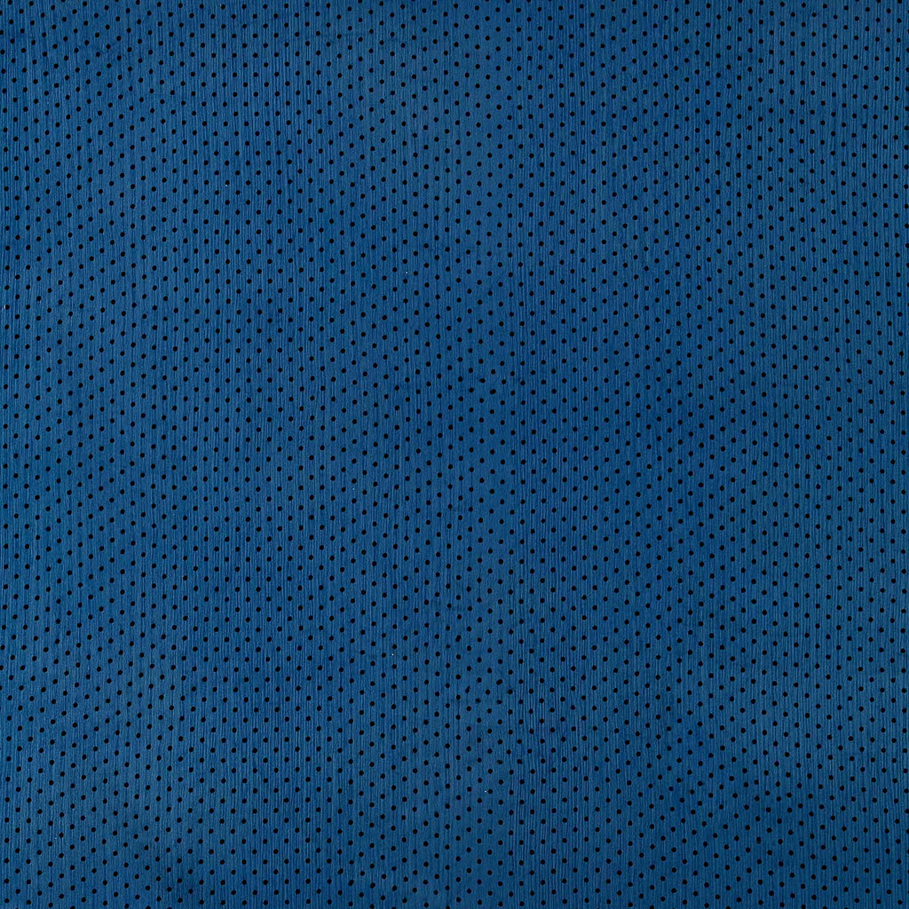 SEA DELIGHT/BLK | 24473 - PAMMY FLOCK DOT ON SATIN YORYU - Zelouf Fabrics