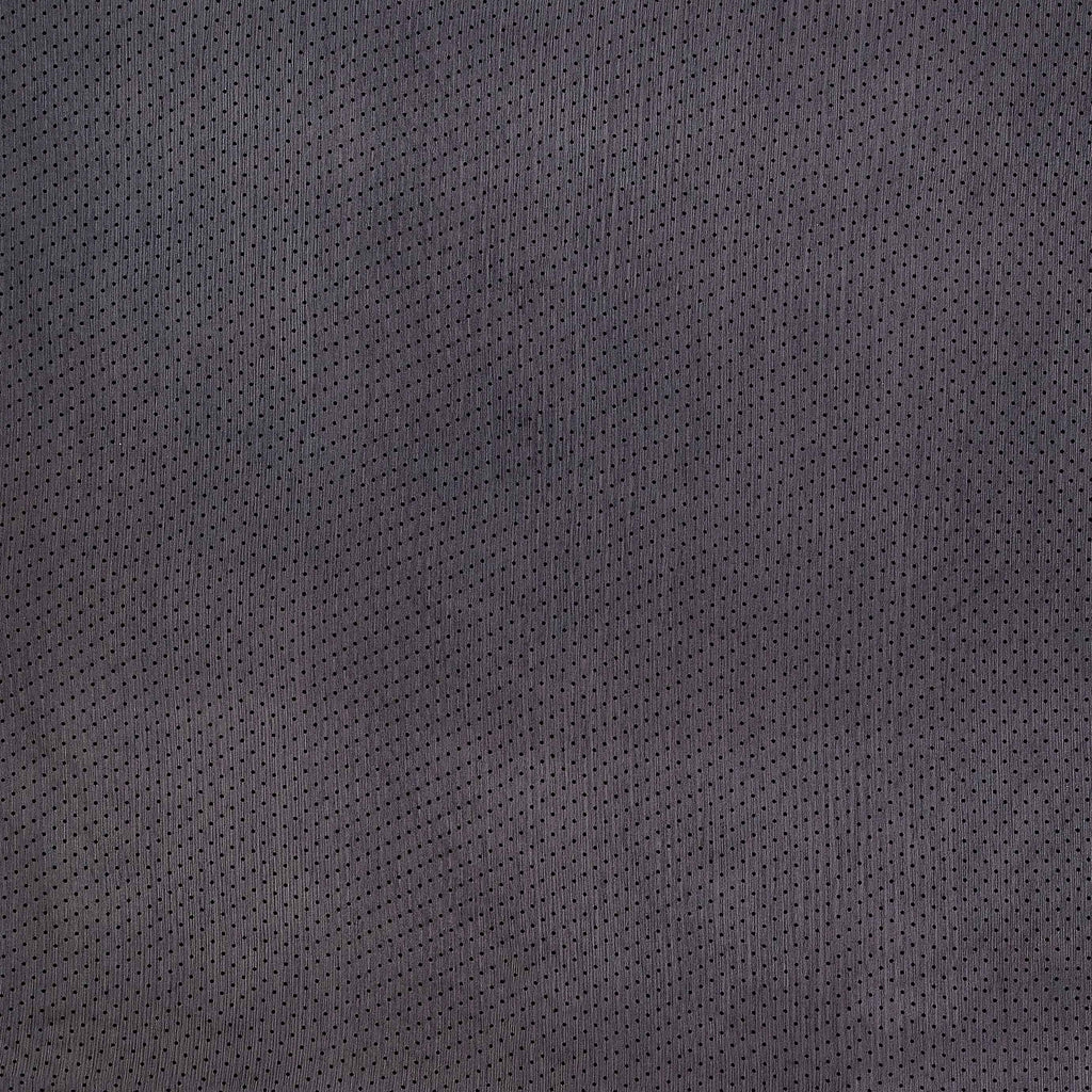 STEEL MYS/BLACK | 24473 - PAMMY FLOCK DOT ON SATIN YORYU - Zelouf Fabrics