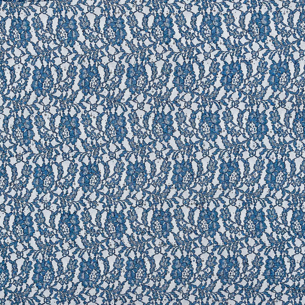 LACE SCALLOP WITH GLITTER/TRANS  | 24533 MAJESTIC NIGHT - Zelouf Fabrics