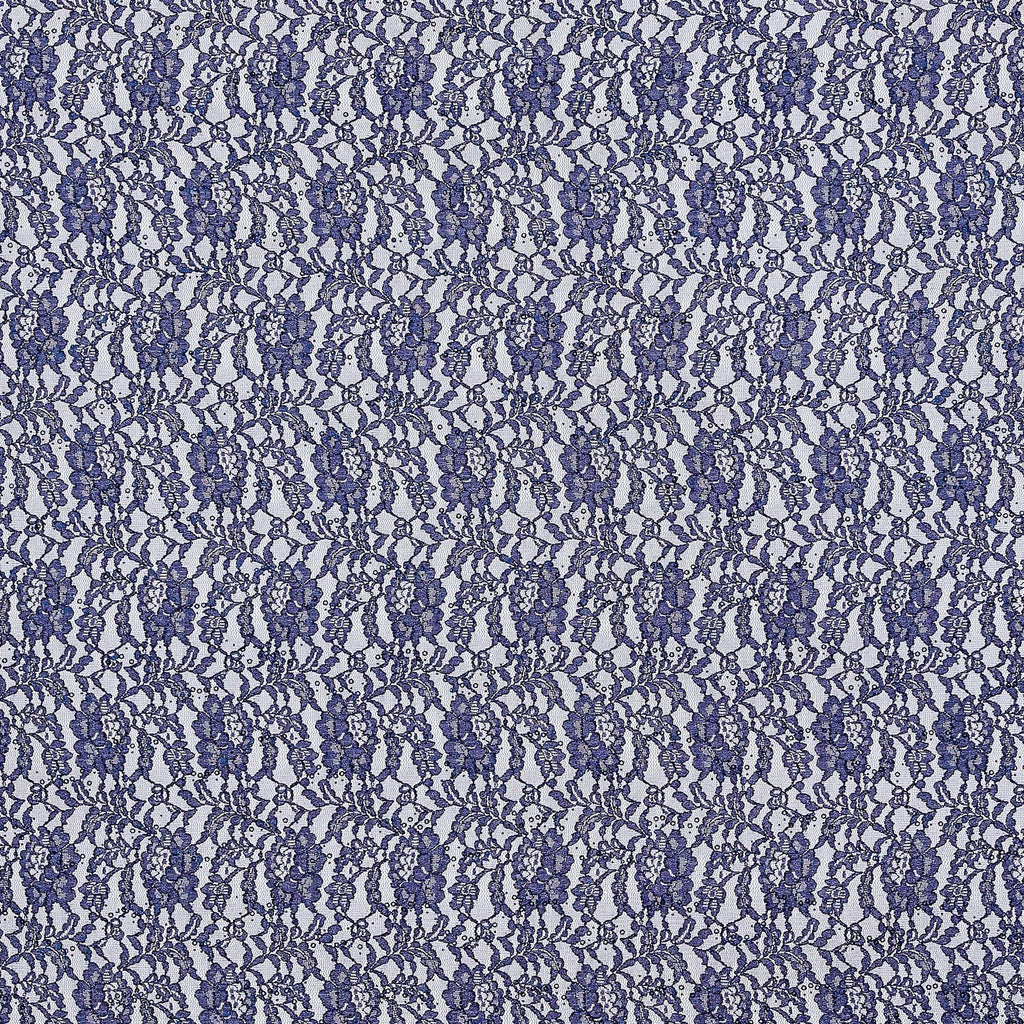 LACE SCALLOP WITH GLITTER/TRANS  | 24533 NAVY BLISS - Zelouf Fabrics