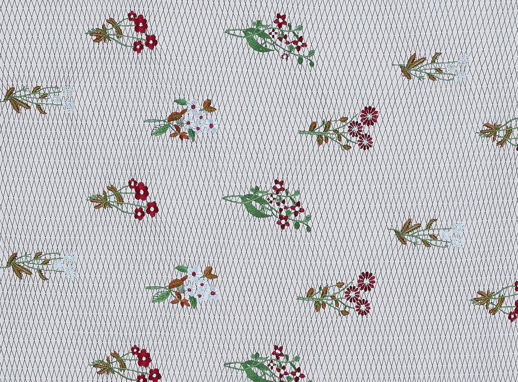 COCO MESH EMBROIDERY FLORAL  | 24536  - Zelouf Fabrics