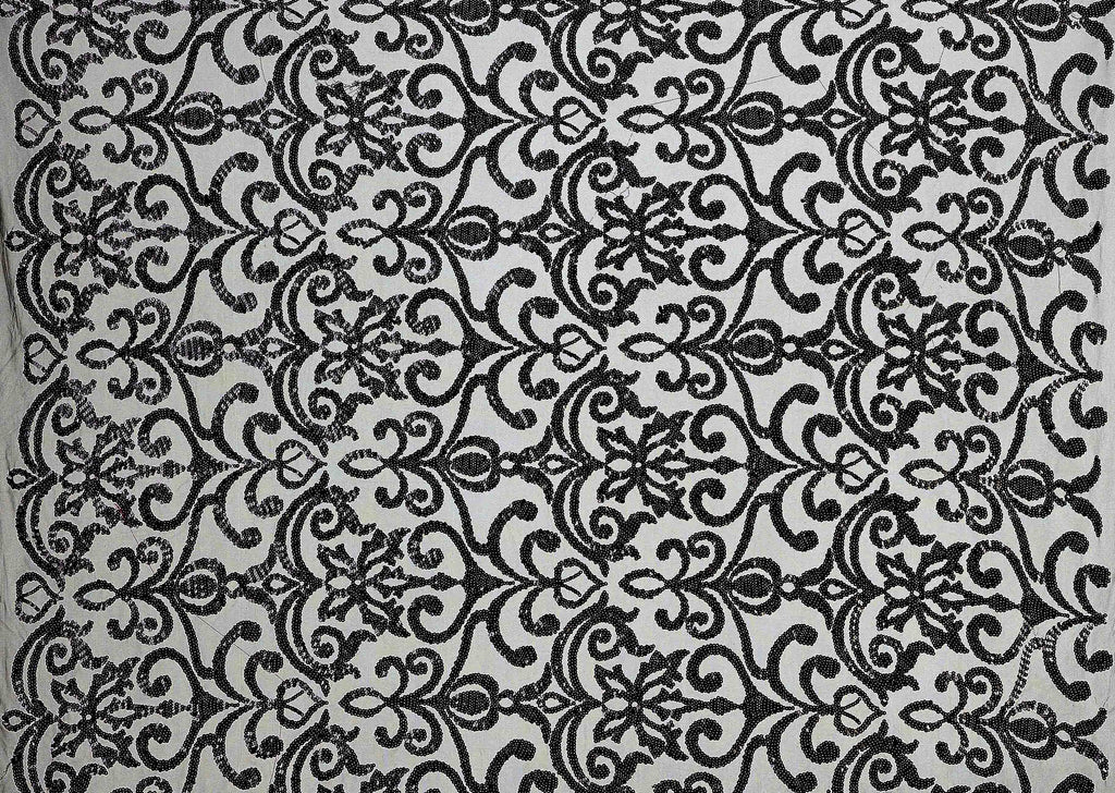 BLACK | 24538 - COCO SEQUENCE EMBROIDERY - Zelouf Fabrics
