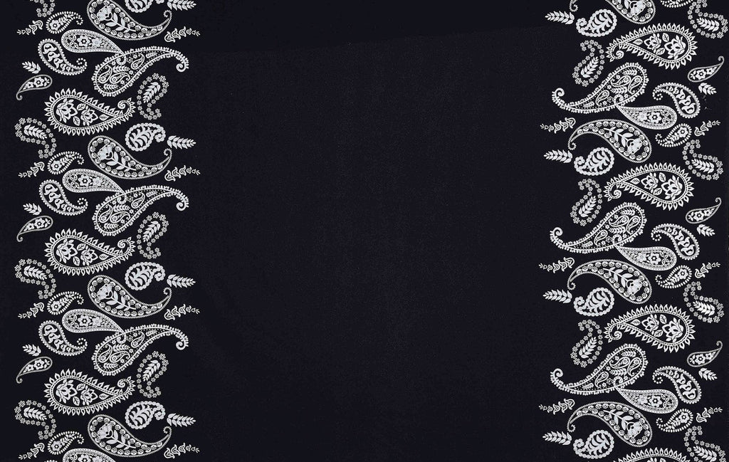 COCO SEA FOIL SCUBA  | 24555 BLACK/SILVER - Zelouf Fabrics