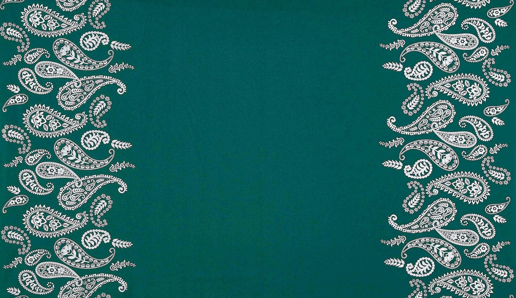 EMERALD/SILVER | 24555 - COCO SEA FOIL SCUBA - Zelouf Fabric