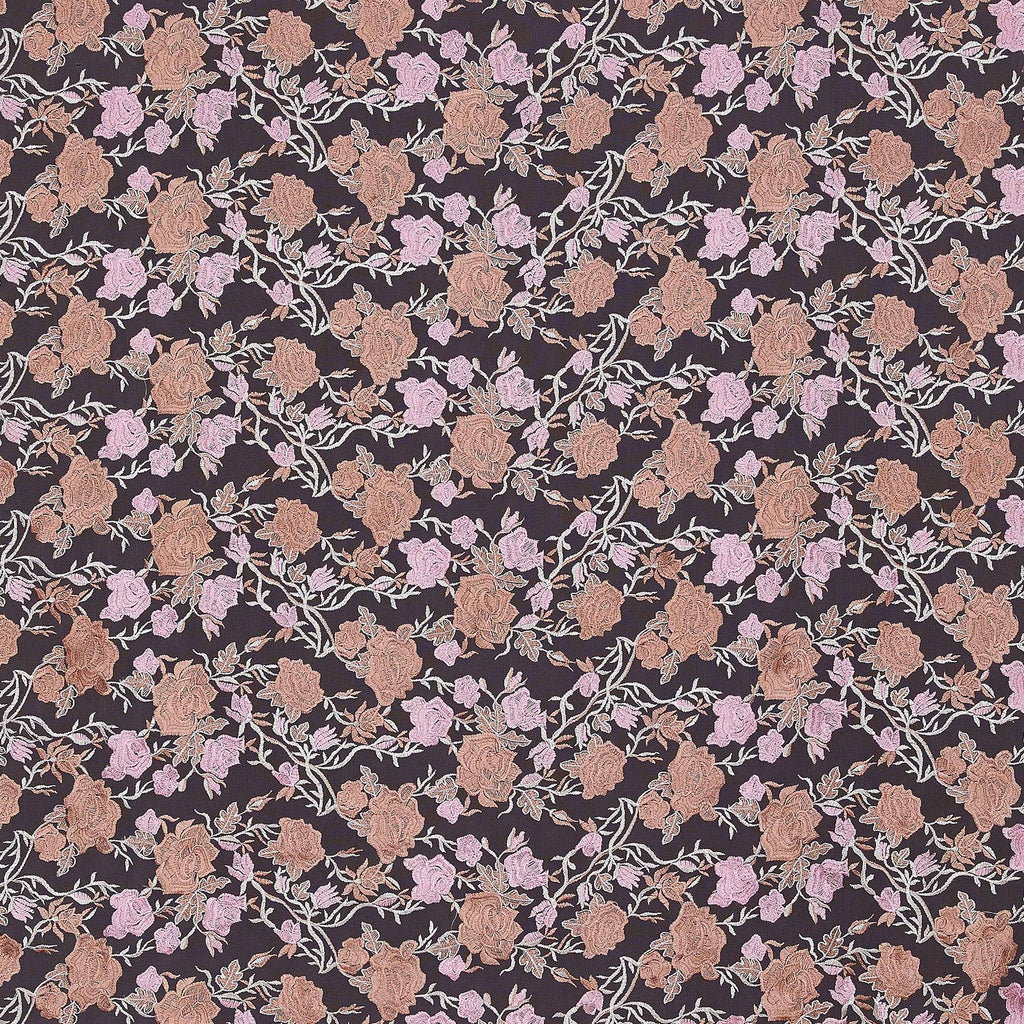 BLUSH SHADOW | 24564 - COCO LACE EMBROIDERY FLOWER - Zelouf Fabrics