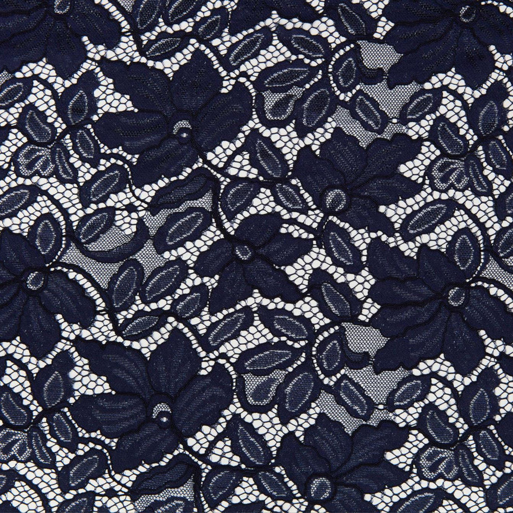 COCO TRUE GARDEN LACE  | 24565 MAJESTIC NAVY - Zelouf Fabrics
