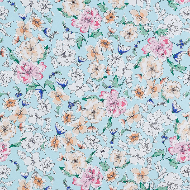 PLAYFUL OUTLINE FLORAL SHANTUNG  | 24649-5724DP
