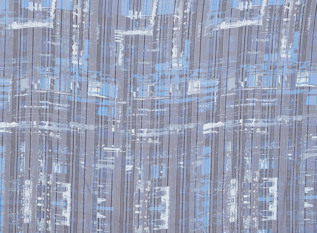AURORA PRINTED LUREX STRIPE CHIFFON  | 24659DP  - Zelouf Fabrics