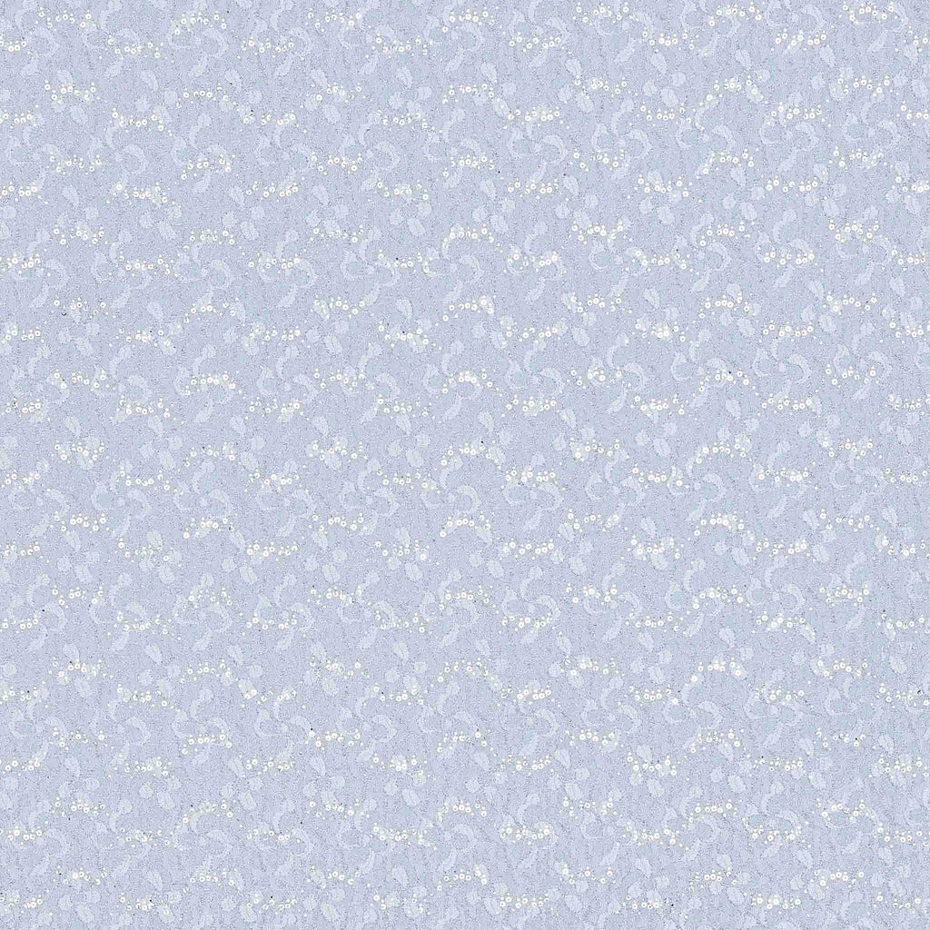 LACE SCALLOP CUT TRANS GLITTER  | 24662 STEEL MIST - Zelouf Fabrics