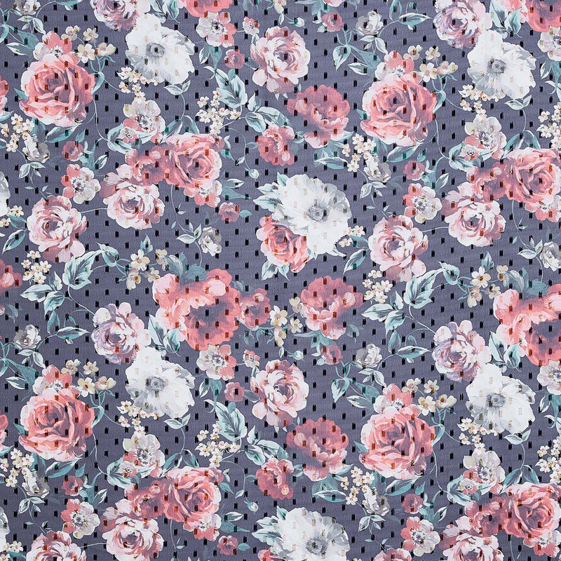 JOSALYN FLORAL PRINT LUREX CHIFFON  | 24681-G02DP