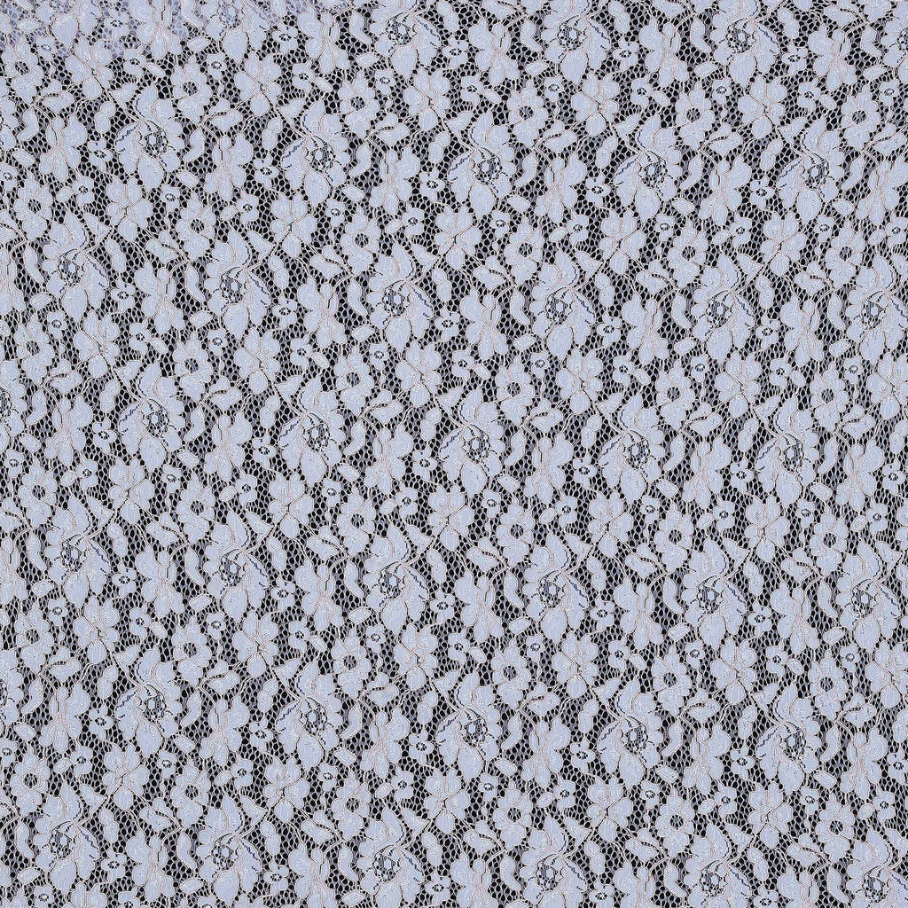 BLISSFUL CORDED LACE  | 24690 STEEL MIST/PETA - Zelouf Fabrics