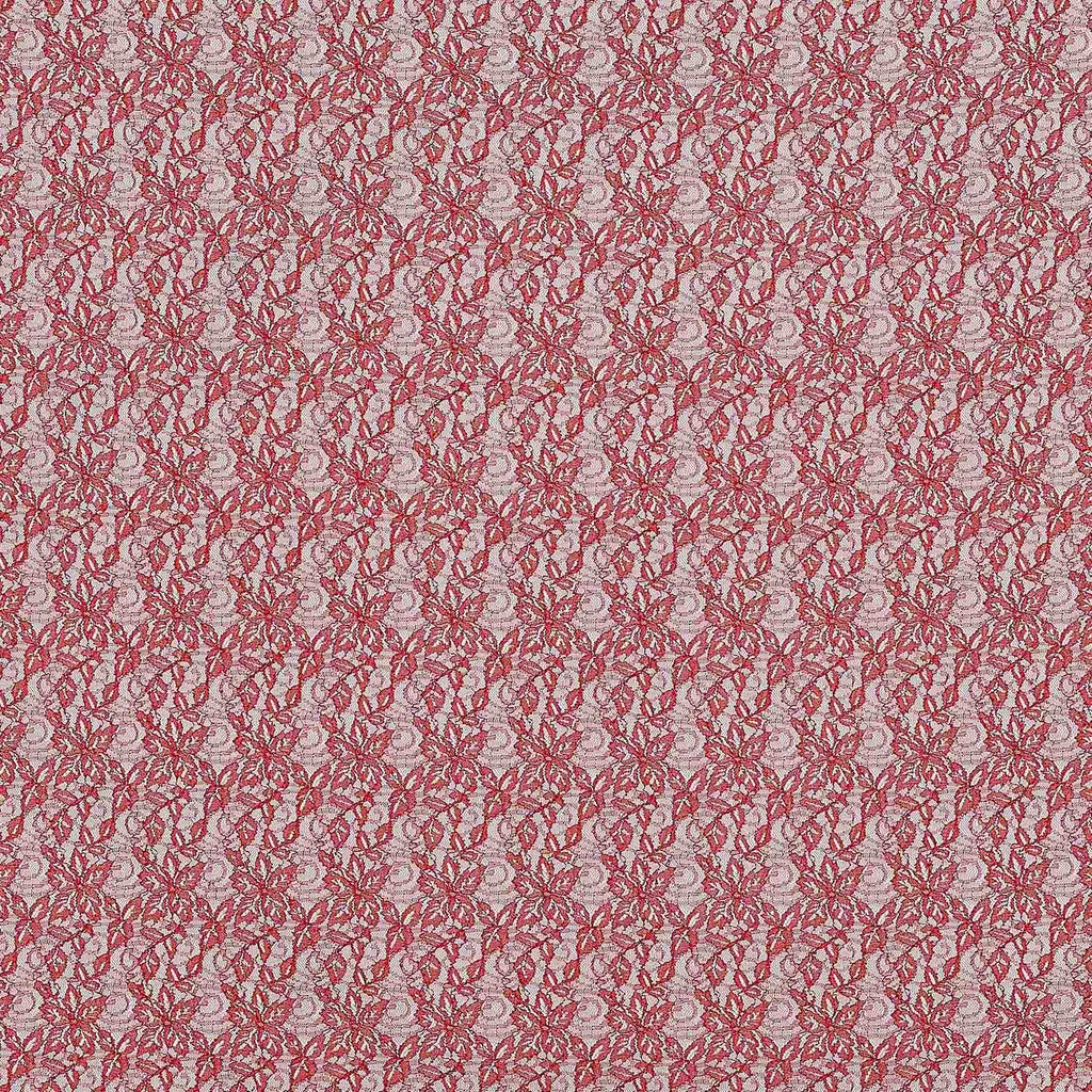 ALICE GLITTER EMBROIDERY LACE  | 24691-GLITTER RUBY DELIGHT - Zelouf Fabrics