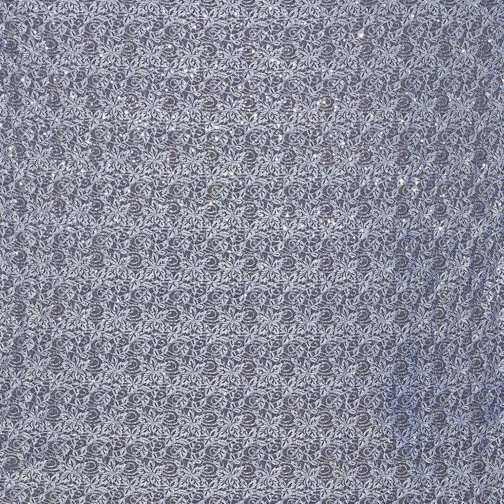ALICE CLEAR SEQUIN EMBROIDERY LACE  | 24691-SEQUINS SKY MIST - Zelouf Fabrics