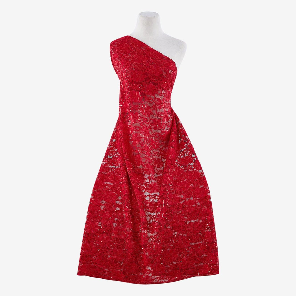 RUBY DELIGHT | 24692-SEQUINS-RED - LAURIE LACE SEQUINS - Zelouf Fabrics