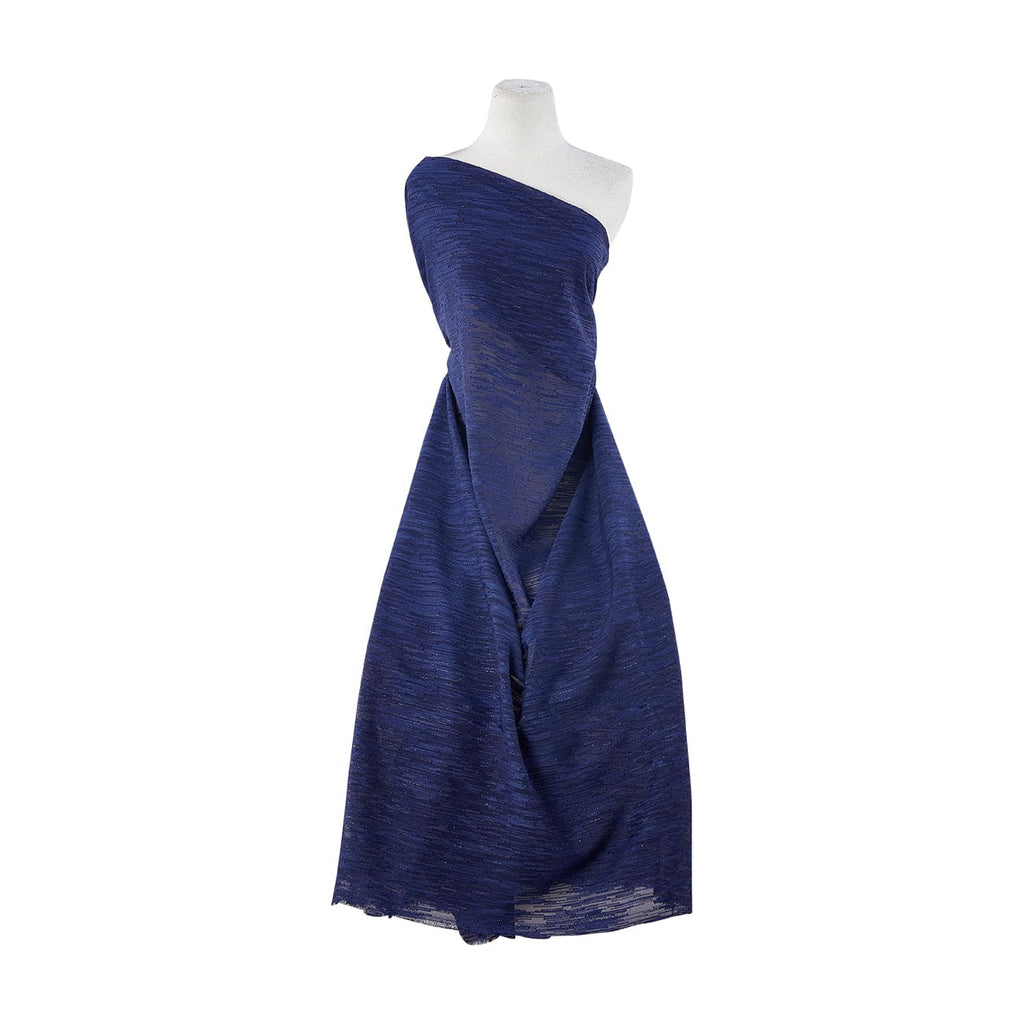 NAVY BLISS | 24696 - BETTY CLIPPED JACQUARD LUREX - Zelouf Fabrics