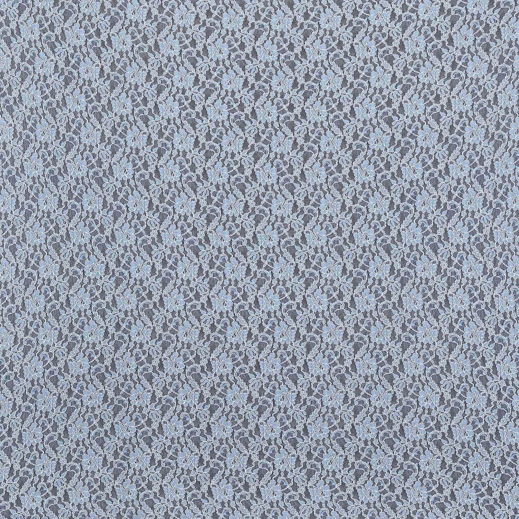 SEAFOAM/ECRU | 24732 - CHARMING TWO TONE FLORAL STRETCH LACE - Zelouf Fabrics