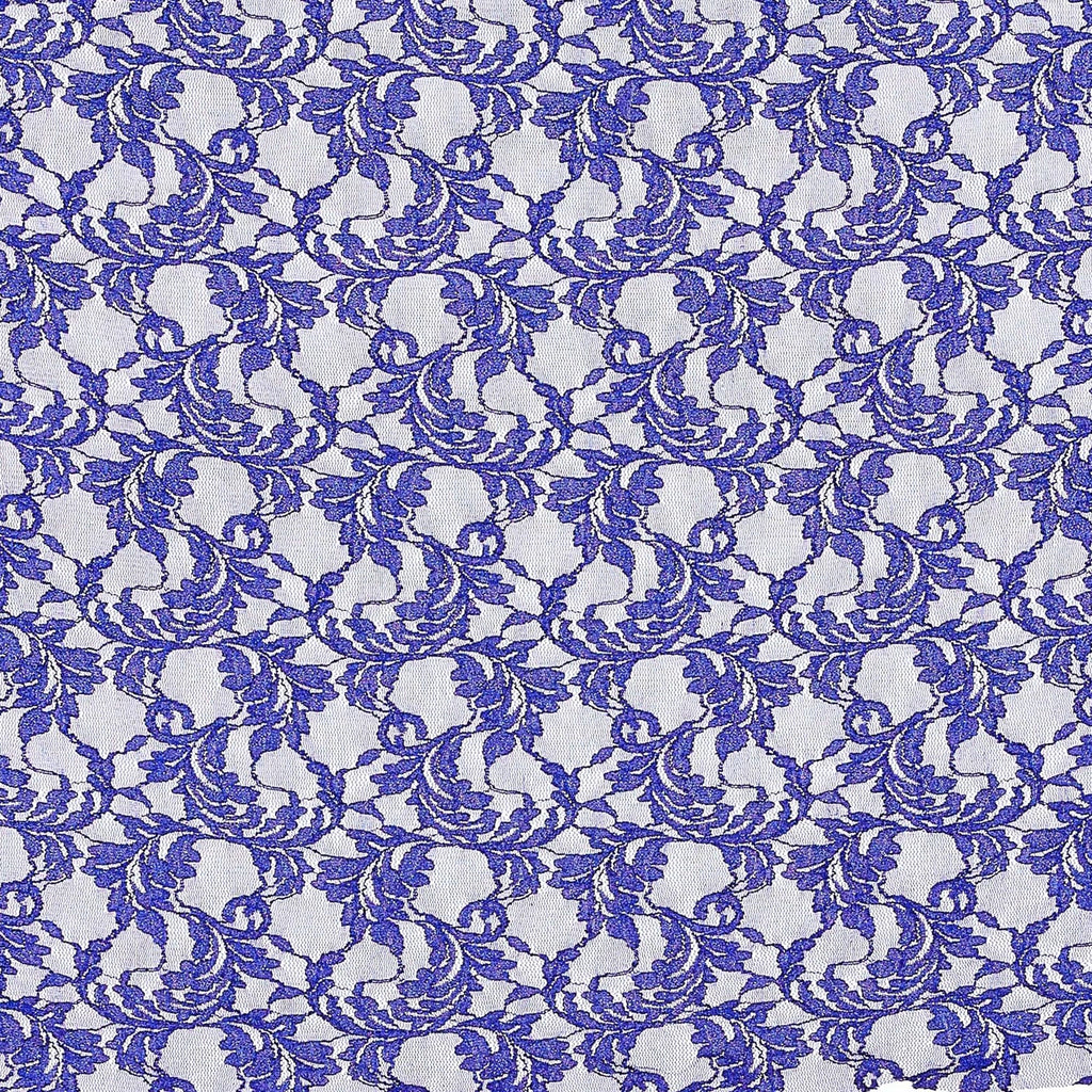 EMMY BOTANICAL STRETCH GLITTER LACE  | 24734-GLITTER ROYAL DELIGHT - Zelouf Fabrics