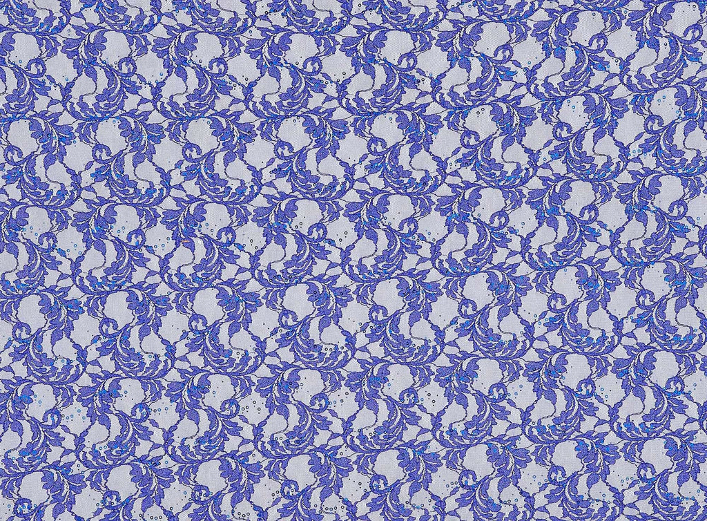 EMMY BOTANICAL STRETCH TRANS LACE  | 24734-TRANS ROYAL DELIGHT - Zelouf Fabrics