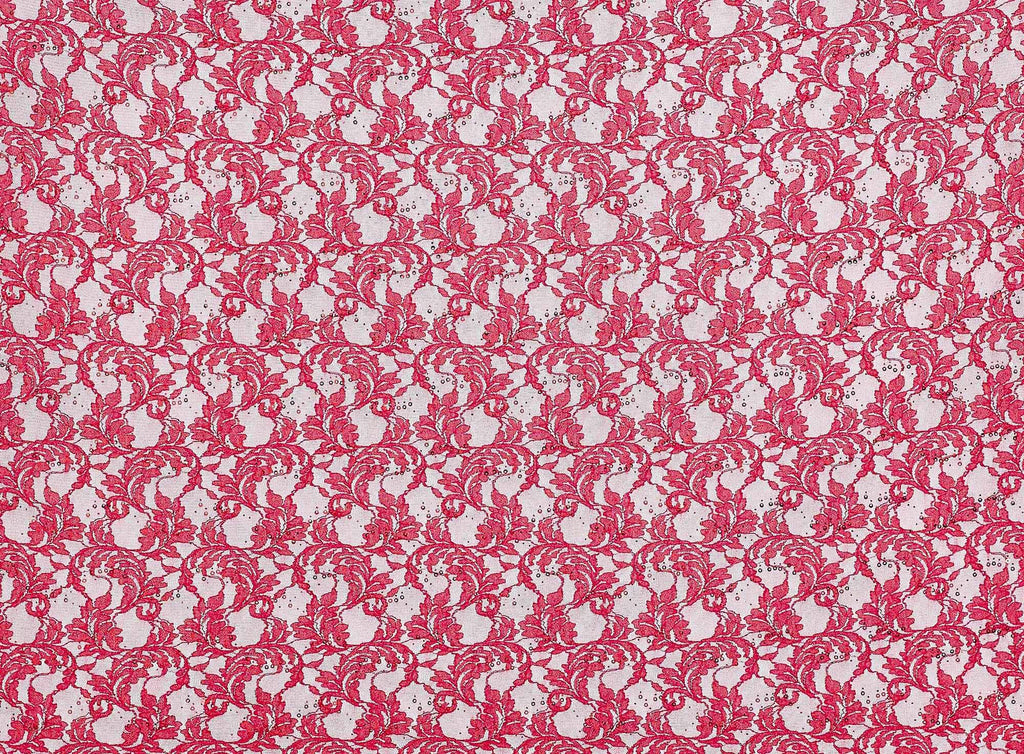 RUBY DELIGHT | 24734-TRANS - EMMY BOTANICAL STRETCH TRANS LACE - Zelouf Fabrics