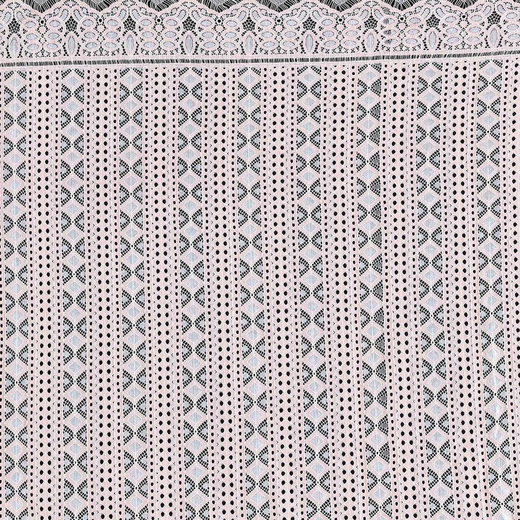 CLEO GEO CORDED LACE [1.75 YD PANEL]  | 24743 BLOSSOM BLISS - Zelouf Fabrics