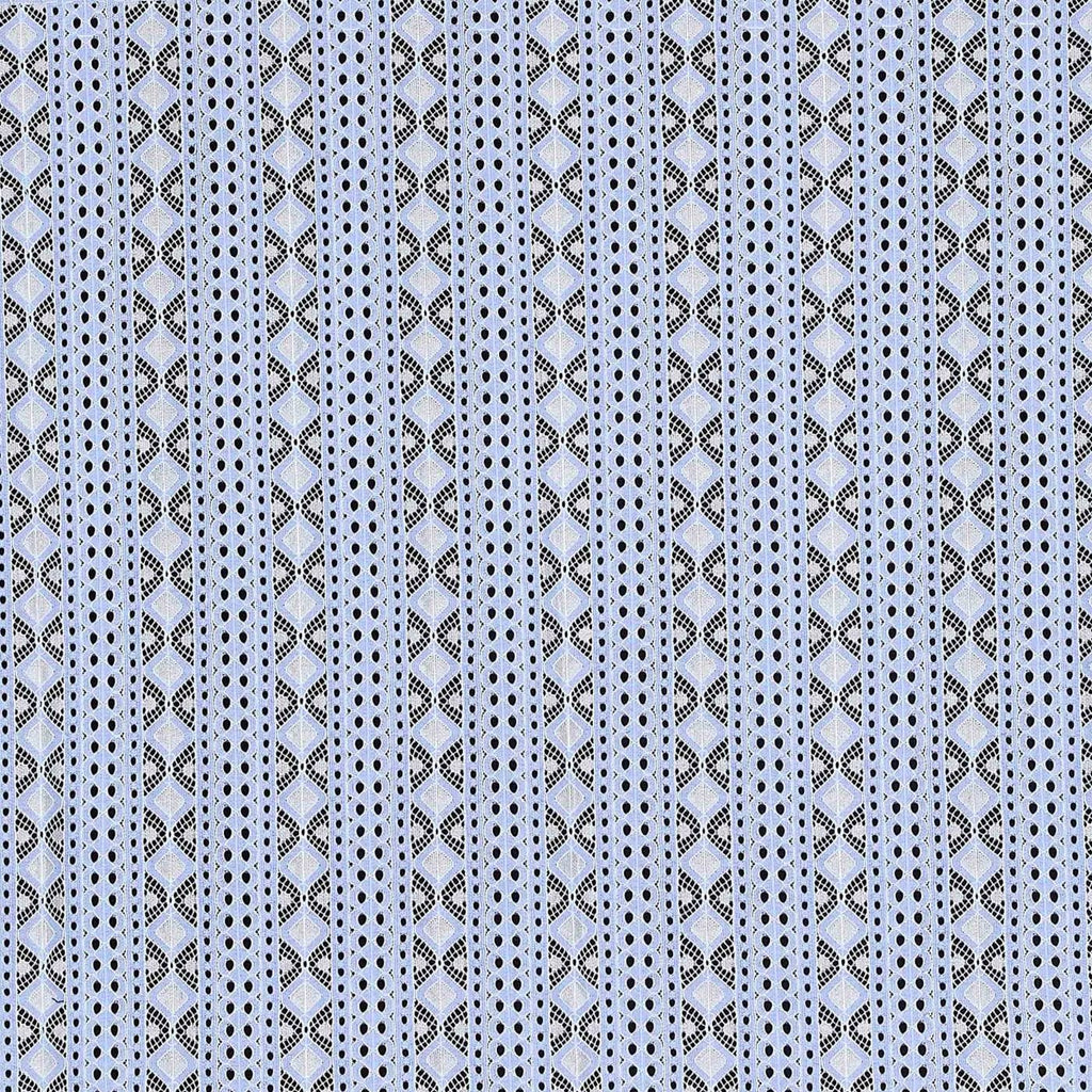 CLEO GEO CORDED LACE [1.75 YD PANEL]  | 24743 LAKE BLISS - Zelouf Fabrics