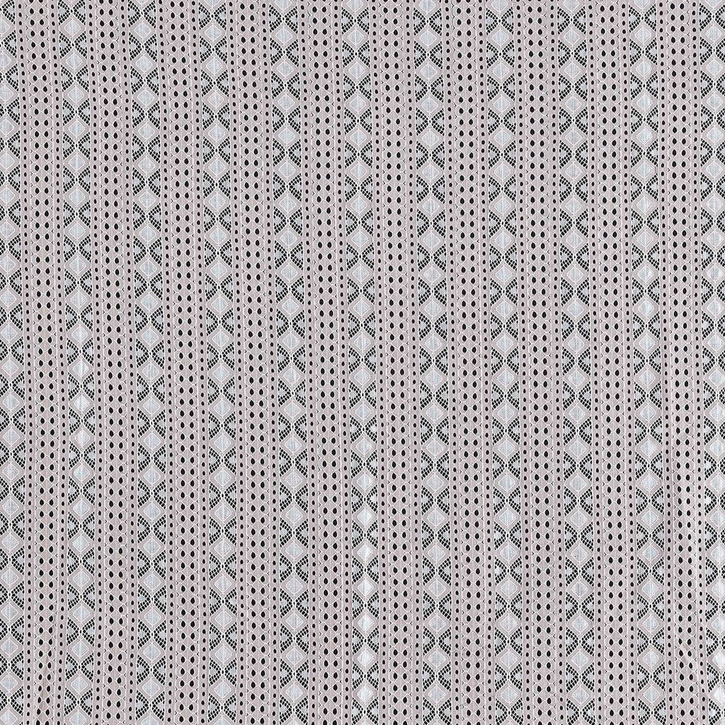 CLEO GEO CORDED LACE [1.75 YD PANEL]  | 24743 TAUPE MIST - Zelouf Fabrics