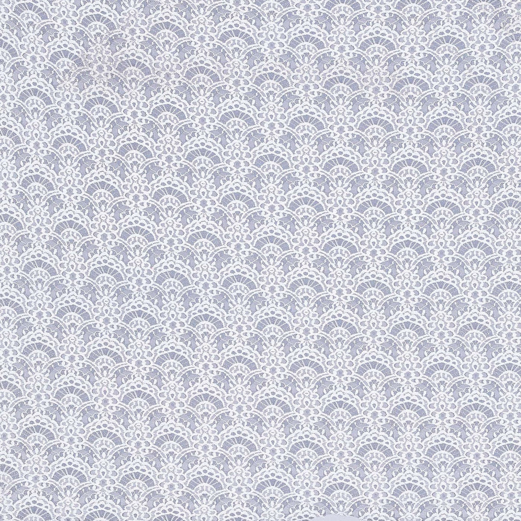 SINTRA TWO TONE STRETCH GLITTER LACE  | 24748-GLITTER STEEL/IVORY - Zelouf Fabrics