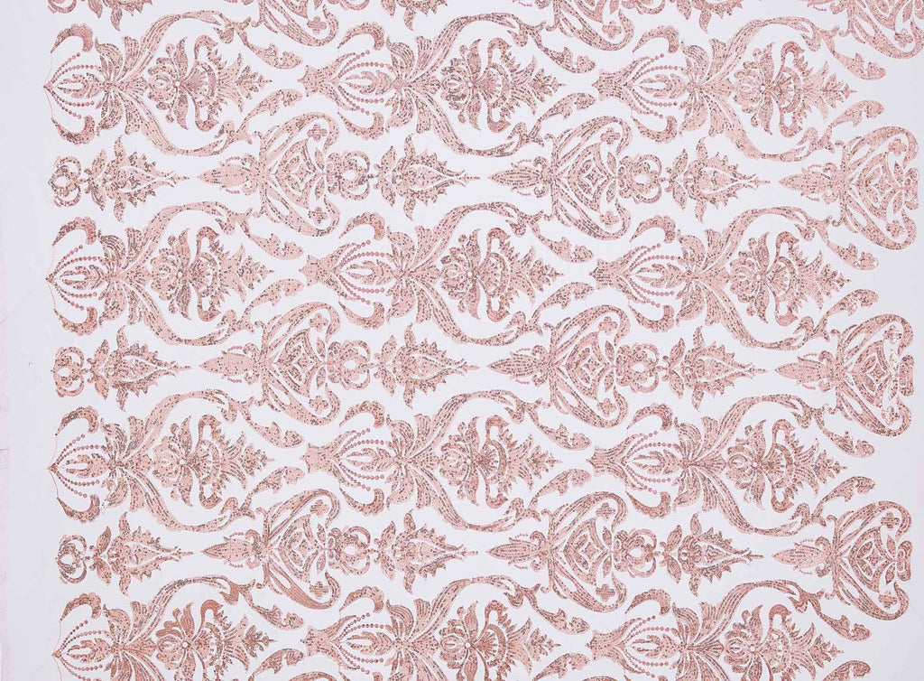 ROSE MYSTERY | 24767 - VICTORIAN EMBROIDERY SEQUINS MESH - Zelouf Fabrics