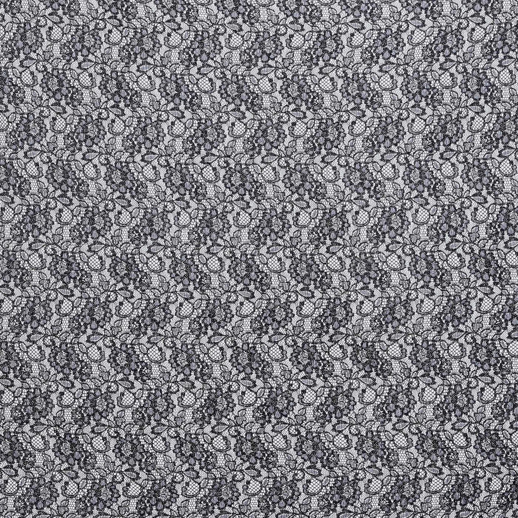 BEAU CORDED GLITTER LACE  | 24768-GLITTER BLACK - Zelouf Fabrics