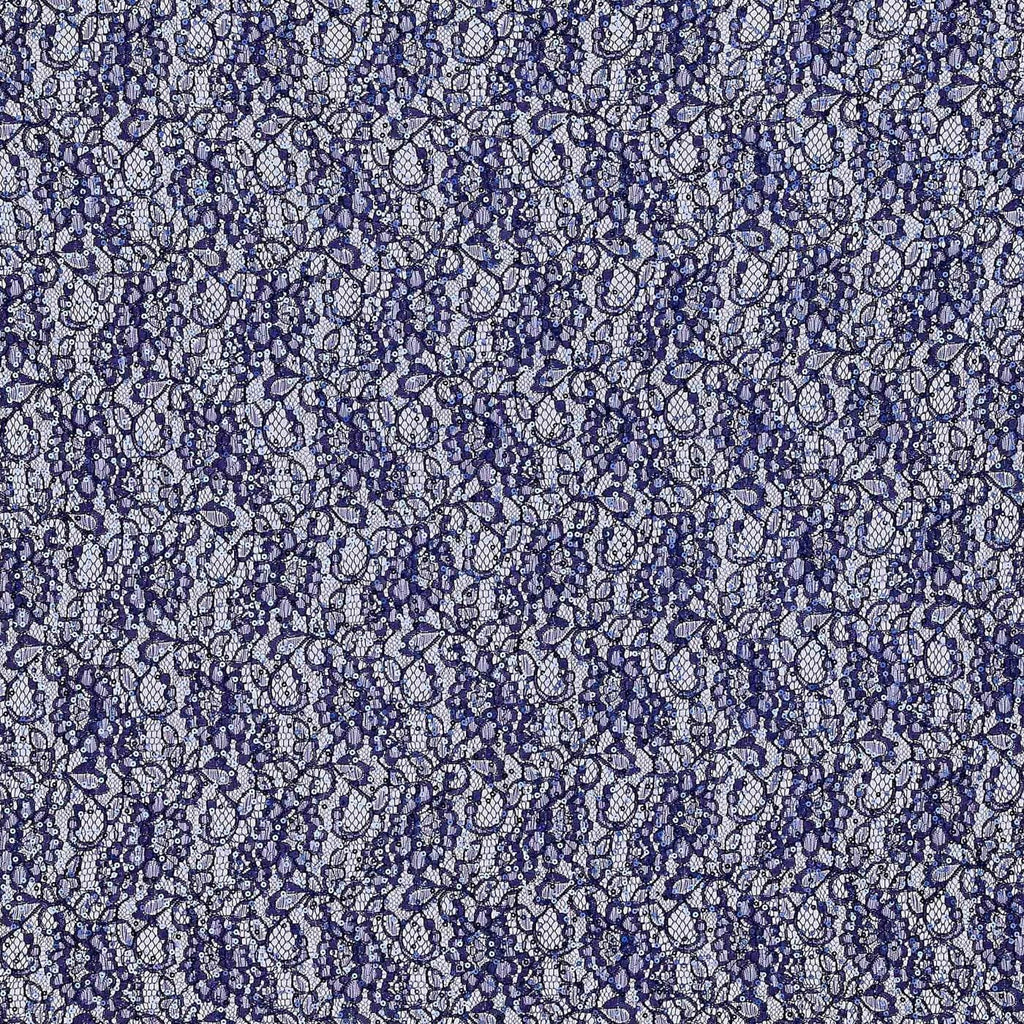 BEAU CORDED SEQUINS LACE  | 24768-SEQUINS NAVY BLISS - Zelouf Fabrics