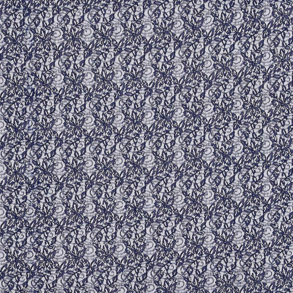 CYPRESS DOTTED BONDED GLITTER LACE  | 24769-BONGLIT NAVY BLISS - Zelouf Fabrics