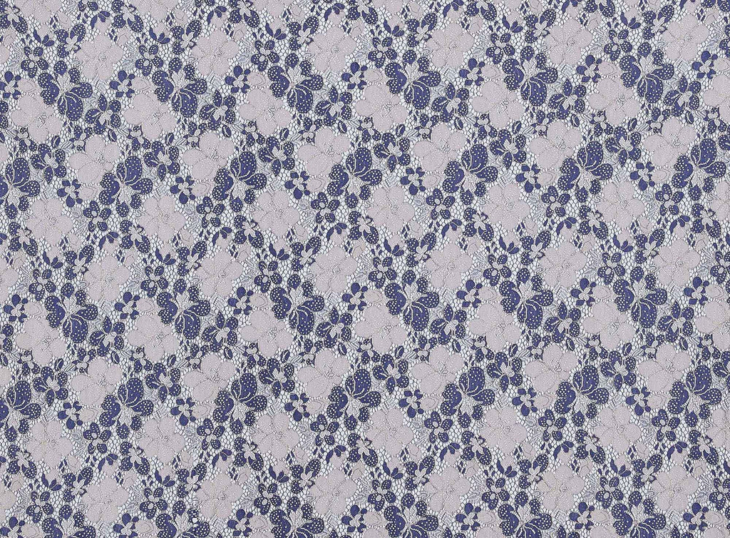 QUART/NAVY BLISS | 24779 - DEWDROP 2 TONE CORDED LACE [1.75 YD PANEL] - Zelouf Fabrics