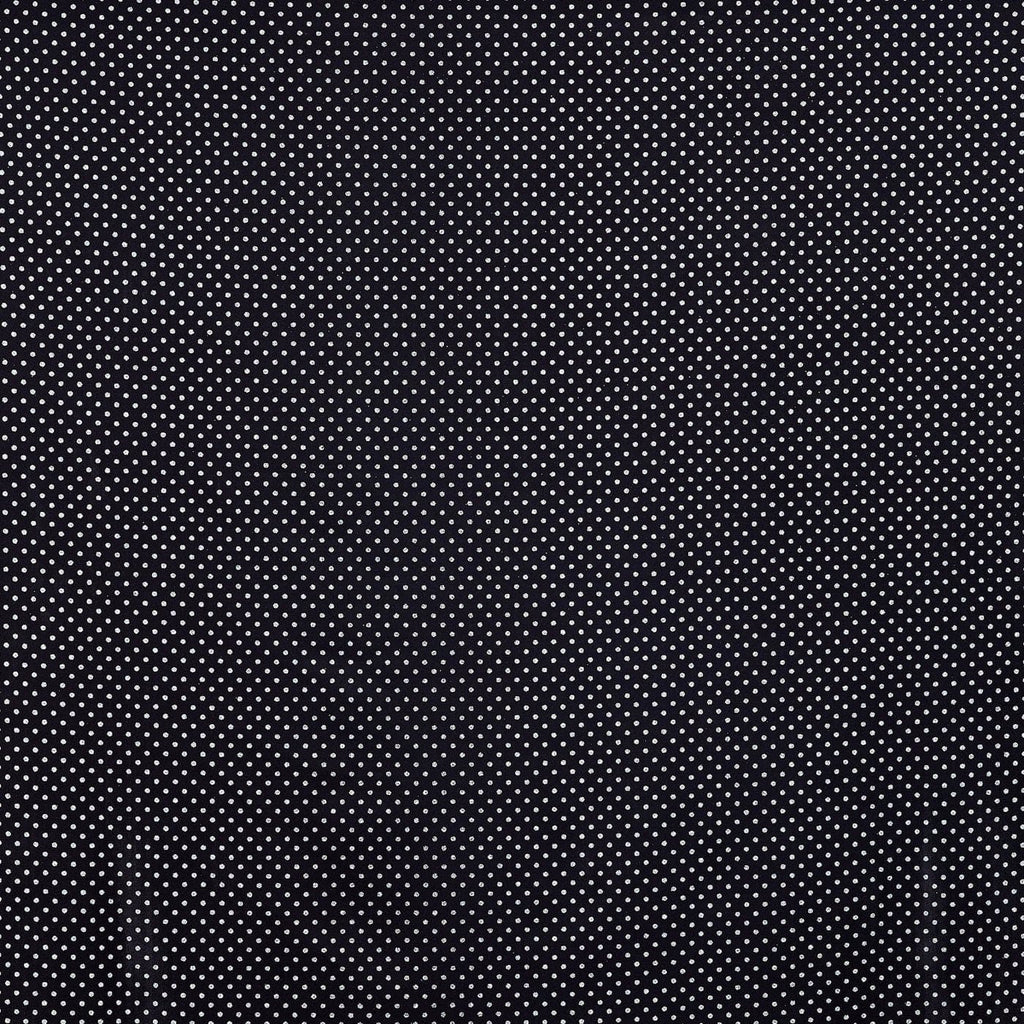 BLACK/SILVER | 24786 - BRITNEY POLKADOT GLITTER SCUBA - Zelouf Fabrics
