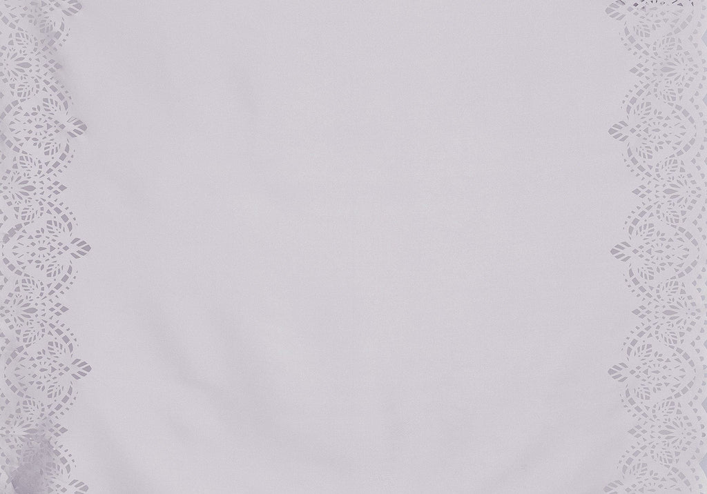 ASLAN DOUBLE BORDER LASER CUT LOUIE SATIN  | 24805 SAND MIST - Zelouf Fabrics