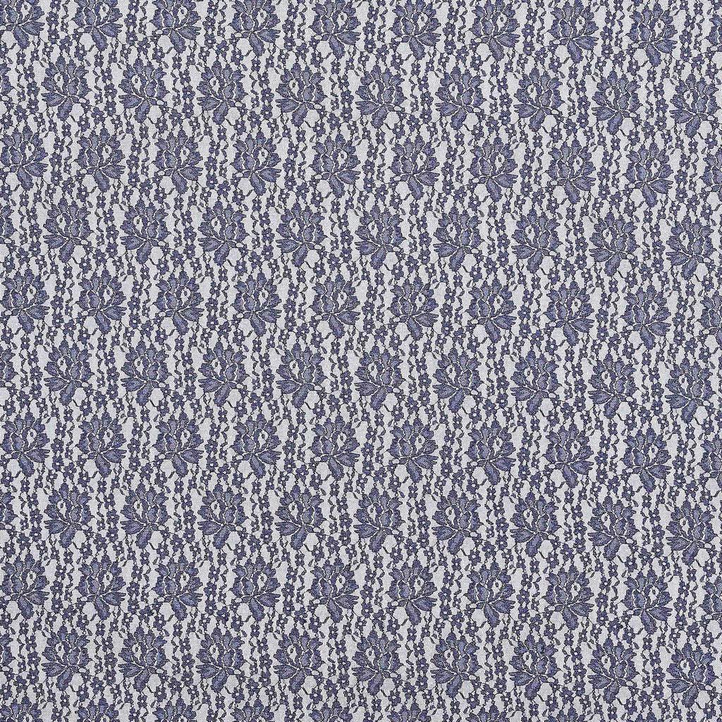 REMARKABLE FLORAL GLITTER SCALLOP  | 24827SC-GLITTER STEEL MYSTERY - Zelouf Fabrics