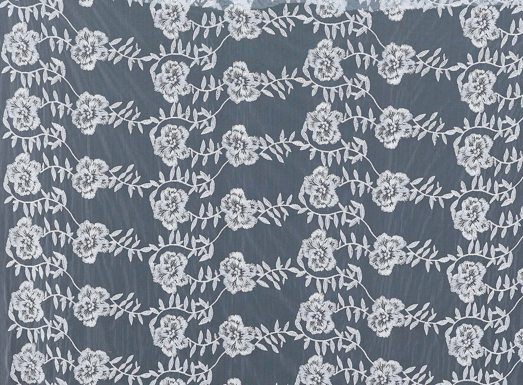 AQUA BLISS/SILV | 24828 - MECHIC METALLIC EMBROIDERY MESH - Zelouf Fabrics