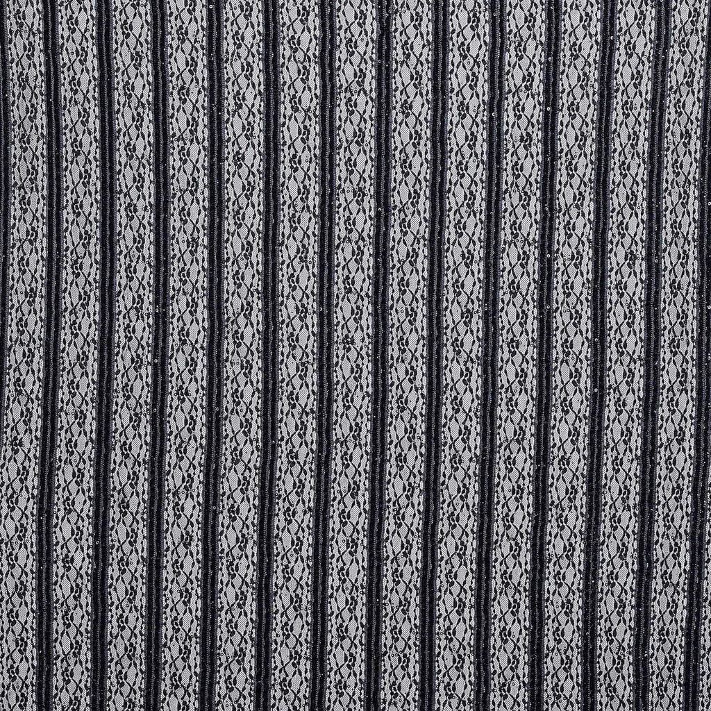 LEAP FRINGE GLITTER TRANS LACE  | 24857-GLITRANS BLACK - Zelouf Fabrics