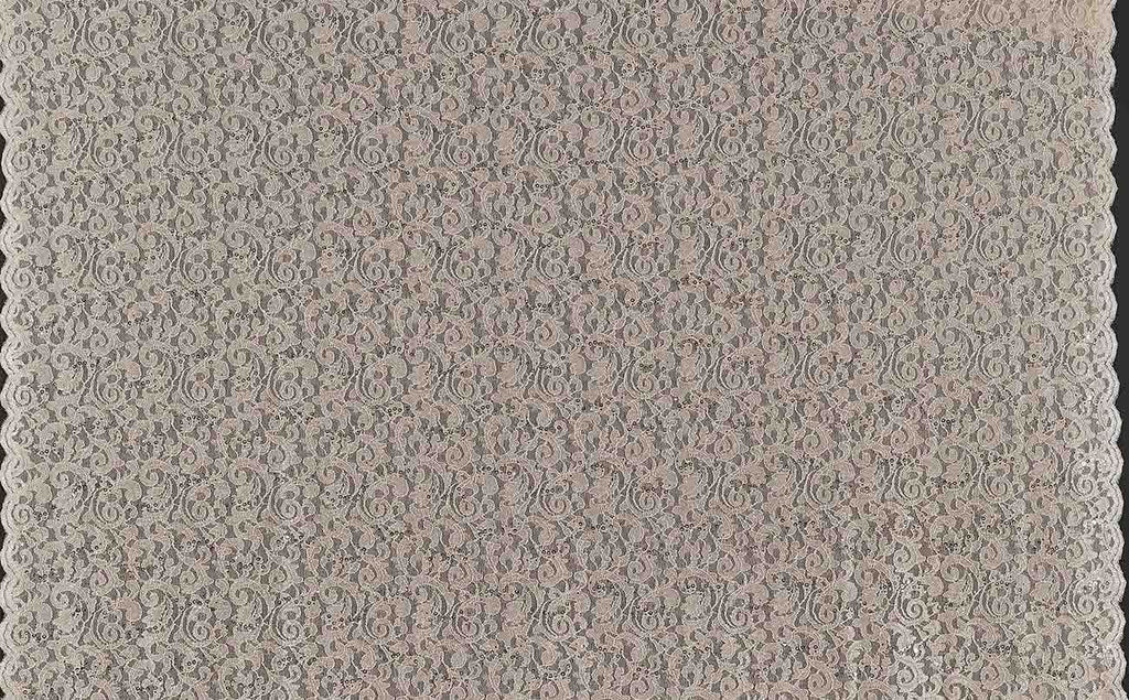 SAND MIST | 24866-GLITRANS-BROWN - COCO STONEY LACE GLITTER TRANS - Zelouf Fabrics
