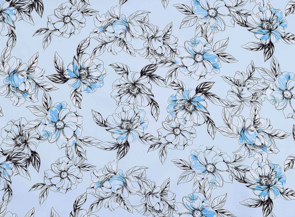 SKYMIST COMBO | 24875DP - VALLI PRINT SATIN BONDED KNIT - Zelouf Fabrics