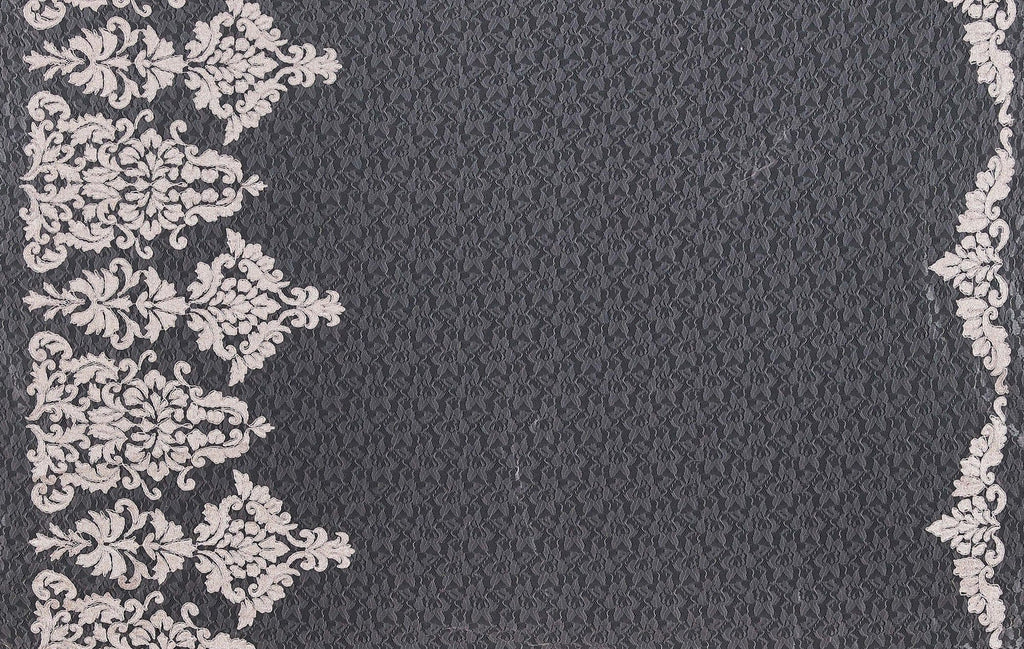TAUPE MIST | 24877 - PATAGONIA CORDED EMBROIDERY LACE MESH - Zelouf Fabric