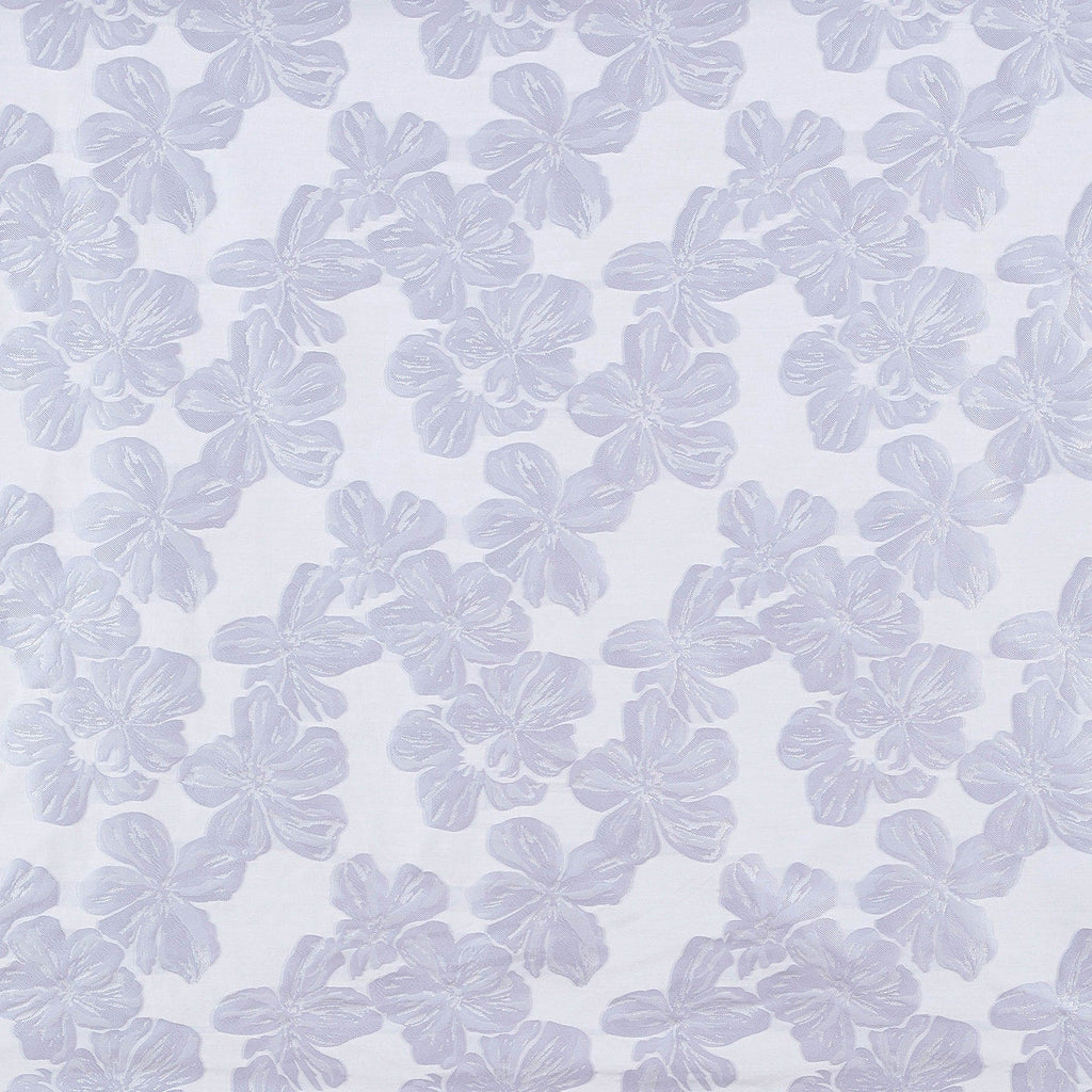 SCATTERED FLORAL LUREX JACQUARD  | 24878 MOON MIST - Zelouf Fabrics
