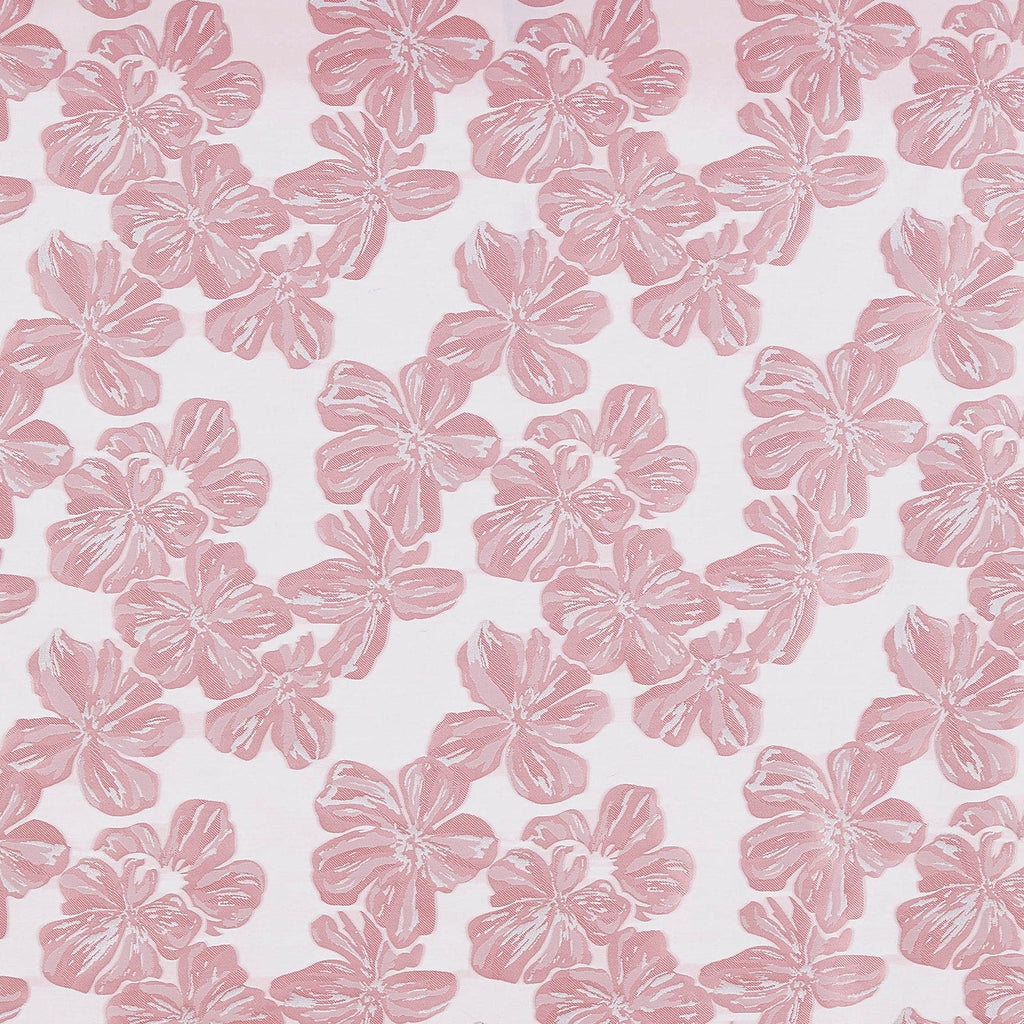 SCATTERED FLORAL LUREX JACQUARD  | 24878 ROSE MIST - Zelouf Fabrics