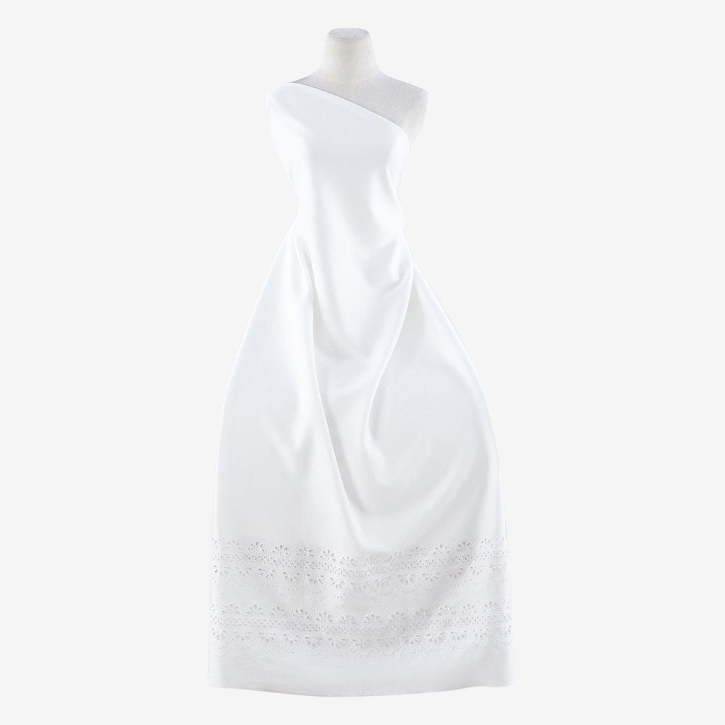 IVORY/WHITE | 24886-5566 - BRIGHT SPLASH EYELET BORDER SCUBA - Zelouf Fabric