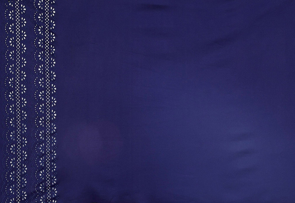 BRIGHT SPLASH EYELET BORDER SCUBA  | 24886-5566 NAVY/NAVY - Zelouf Fabrics